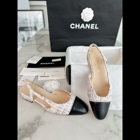 cc 트위드 슬링백