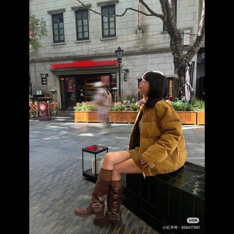 miu mi* 코듀로이 나파 다운 재킷