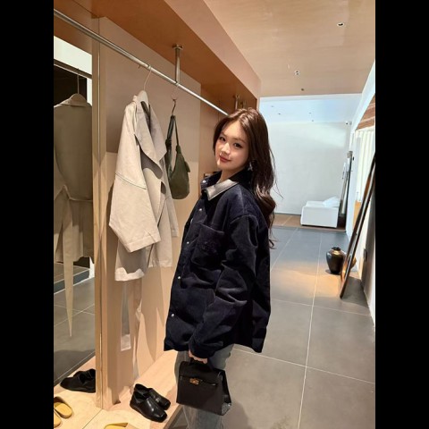 miu mi* 램스킨 코듀로이 재킷