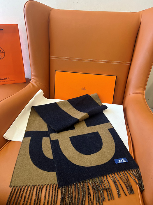 herm*s H 카사크 그랜드모스 캐시미어 머플러