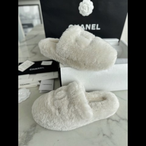 시어링 울 cc로고 슬라이드 뮬 [정품급]