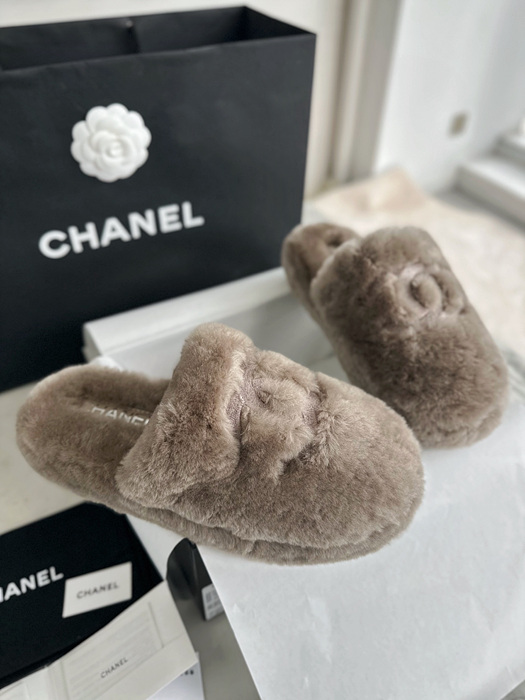 시어링 울 cc로고 슬라이드 뮬 [정품급]