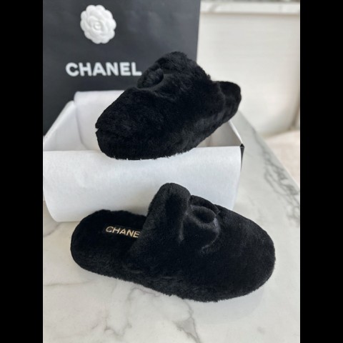 시어링 울 cc로고 슬라이드 뮬 [정품급]