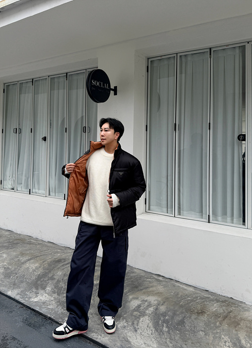 prad* 리나일론 다운 재킷