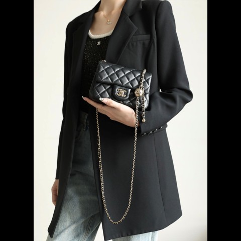 25k 라이트 골드볼 쁘띠삭 플랩백