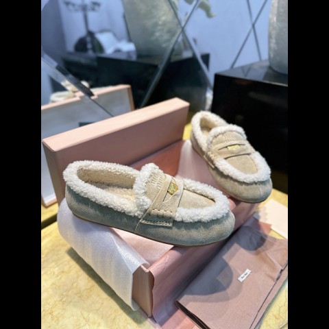 miu mi* 스웨이드 시어링 로퍼 [정품급]