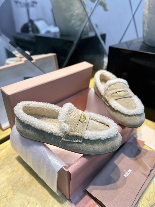 miu mi* 스웨이드 시어링 로퍼 [정품급]