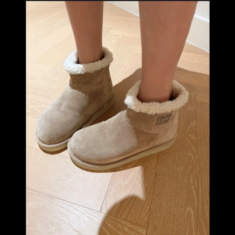 miu mi* 스웨이드 시어링 부티 [정품급]